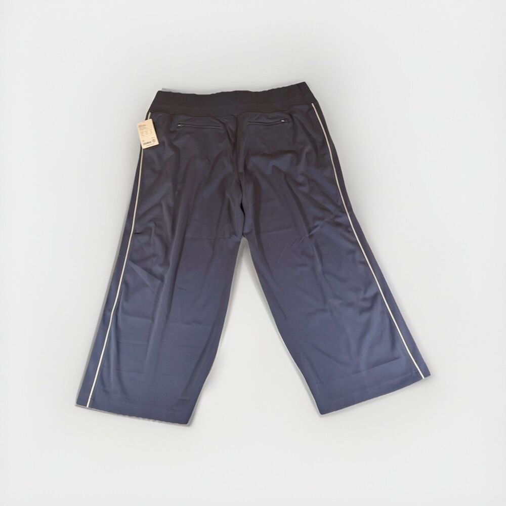 Athleta Venice Track Stripe Wide Leg Pants 3X Blue NWT SculptTek Cropped Plus - Picture 15 of 16